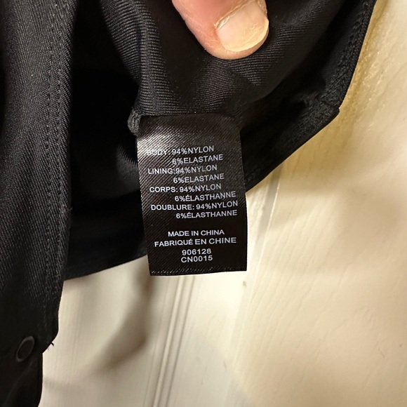 House of Harlow 1960 Enhancing Essentials Black Square Neck Body Suit Sz L - Picture 9 of 11